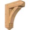 Ekena Millwork Thorton Arts and Crafts Smooth Bracket w/ Offset Brace, Western Red Cedar, 7 1/2"W x 24"D x 28"H BKT0806X24X28THR03SWR - alternate 1
